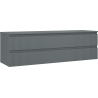 Mexen Rivel armoire de salle de bain sous-lavabo 160 cm avec plateau, 2 tiroirs, rainurée, graphite mat - 91A20-16047-2-BFFC66