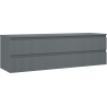 Mexen Rivel meuble de salle de bain sous-lavabo 160 cm avec plateau, 2 tiroirs, rainuré, graphite mat - 91A20-16047-2-BFFC66