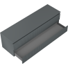 Mexen Rivel meuble de salle de bain sous-lavabo 160 cm avec plateau, 2 tiroirs, rainuré, graphite mat - 91A20-16047-2-BFFC66