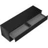 Mexen Rivel meuble de salle de bain sous lavabo 160 cm avec plateau, 2 tiroirs, cannelé, noir mat - 91A20-16047-2-BFFC71