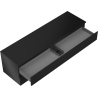 Mexen Rivel meuble de salle de bains sous-vasque 160 cm avec plateau, 2 tiroirs, nervuré, noir mat - 91A20-16047-2-BFFC71