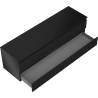 Mexen Rivel meuble de salle de bain sous lavabo 160 cm avec plateau, 2 tiroirs, cannelé, noir mat - 91A20-16047-2-BFFC71