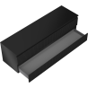 Mexen Rivel meuble de salle de bains sous-vasque 160 cm avec plateau, 2 tiroirs, nervuré, noir mat - 91A20-16047-2-BFFC71