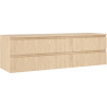 Mexen Rivel meuble de salle de bains sous-lavabo 160 cm avec plateau, 2 tiroirs, rainuré, chêne - 91A20-16047-2-BFFC81