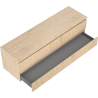Mexen Rivel meuble de salle de bains 160 cm avec plateau, 2 tiroirs, rainuré, chêne - 91A20-16047-2-BFFC81