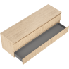 Mexen Rivel meuble de salle de bains sous-lavabo 160 cm avec plateau, 2 tiroirs, rainuré, chêne - 91A20-16047-2-BFFC81