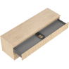 Mexen Rivel meuble de salle de bains 160 cm avec plateau, 2 tiroirs, rainuré, chêne - 91A20-16047-2-BFFC81