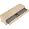 Mexen Rivel meuble de salle de bains sous-lavabo 160 cm avec plateau, 2 tiroirs, rainuré, chêne - 91A20-16047-2-BFFC81