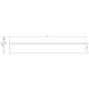Mexen Rivel meuble de salle de bain sous-lavabo 160 cm avec plateau, 2 tiroirs, rainuré, noyer - 91A20-16047-2-BFFC86