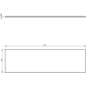 Mexen Rivel meuble de salle de bain sous-lavabo 160 cm avec plateau, 2 tiroirs, rainuré, noyer - 91A20-16047-2-BFFC86