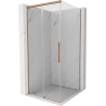Mexen Rox cabine de douche coulissante 95 x 95 cm, transparent, cuivre brossé - 8C2-095-095-65-00