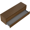 Mexen Rivel meuble de salle de bain sous-lavabo 160 cm avec plateau, 2 tiroirs, rainuré, noyer - 91A20-16047-2-BFFC86