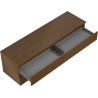 Mexen Rivel meuble de salle de bain sous-lavabo 160 cm avec plateau, 2 tiroirs, rainuré, noyer - 91A20-16047-2-BFFC86