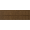 Mexen Rivel meuble de salle de bain sous-lavabo 160 cm avec plateau, 2 tiroirs, rainuré, noyer - 91A20-16047-2-BFFC86
