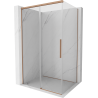 Mexen Rox cabine de douche coulissante 120 x 100 cm, transparent, cuivre brossé - 8C2-120-100-65-00