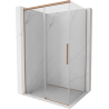 Mexen Rox cabine de douche coulissante 140 x 100 cm, transparent, cuivre brossé - 8C2-140-100-65-00