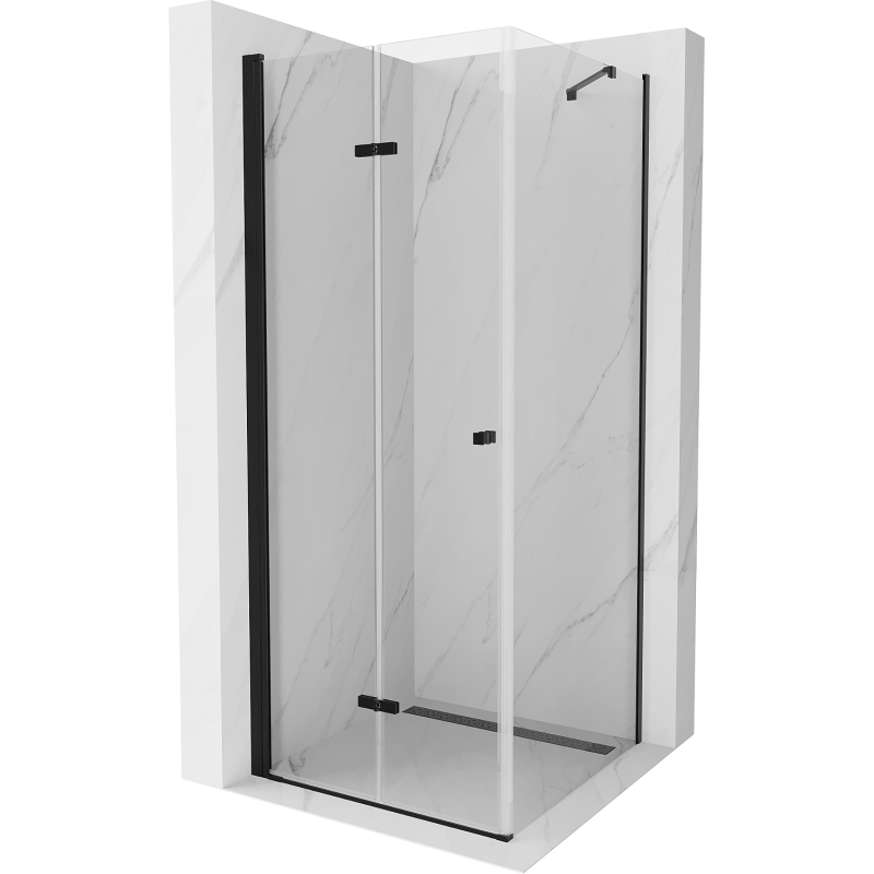 Mexen Lima cabine de douche pliante 90 x 90 cm, transparent, noir - 856-090-090-70-00