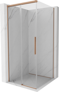 Mexen Rox cabine de douche coulissante 110 x 110 cm, transparent, cuivre brossé - 8C2-110-110-65-00