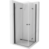 Mexen Lima Duo cabine de douche pliante 90 x 90 cm, transparente, noire - 856-090-090-70-00-02