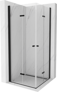 Mexen Lima Duo cabine de douche pliante 90 x 90 cm, transparente, noire - 856-090-090-70-00-02