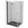 Mexen Lima cabine de douche pliante 100 x 90 cm, transparent, noir + receveur plat, noir - 856-100-090-70-00-4070B