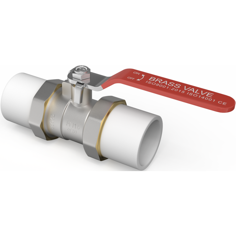 Mexen PPR vanne à bille avec raccords vissés PP soudée pour tuyaux PPR 32 x 32 - W97350-32-00