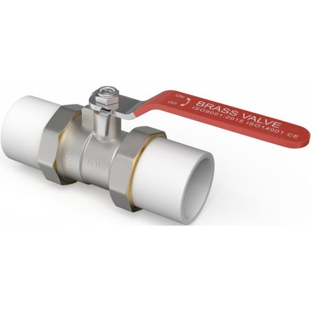 Mexen PPR vanne à bille avec raccords filetés PP à souder pour tuyaux PPR 32 x 32 - W97350-32-00