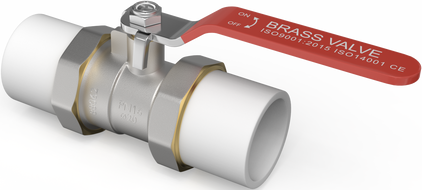 Mexen PPR vanne à boisseau sphérique avec raccords PP à souder pour tuyaux PPR 50 x 50 - W97350-50-00