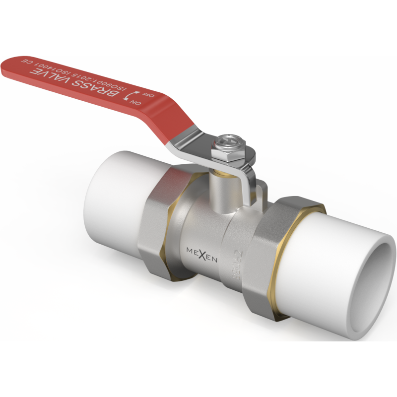 Mexen PPR vanne à bille avec raccords PP à souder pour tuyaux PPR 63 x 63 - W97350-63-00