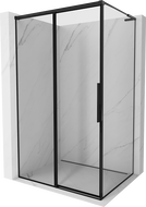 Mexen Rox L cabine de douche coulissante gauche 115 x 85 cm, cadre noir, noir - 8C2L-115-085-70-70-L