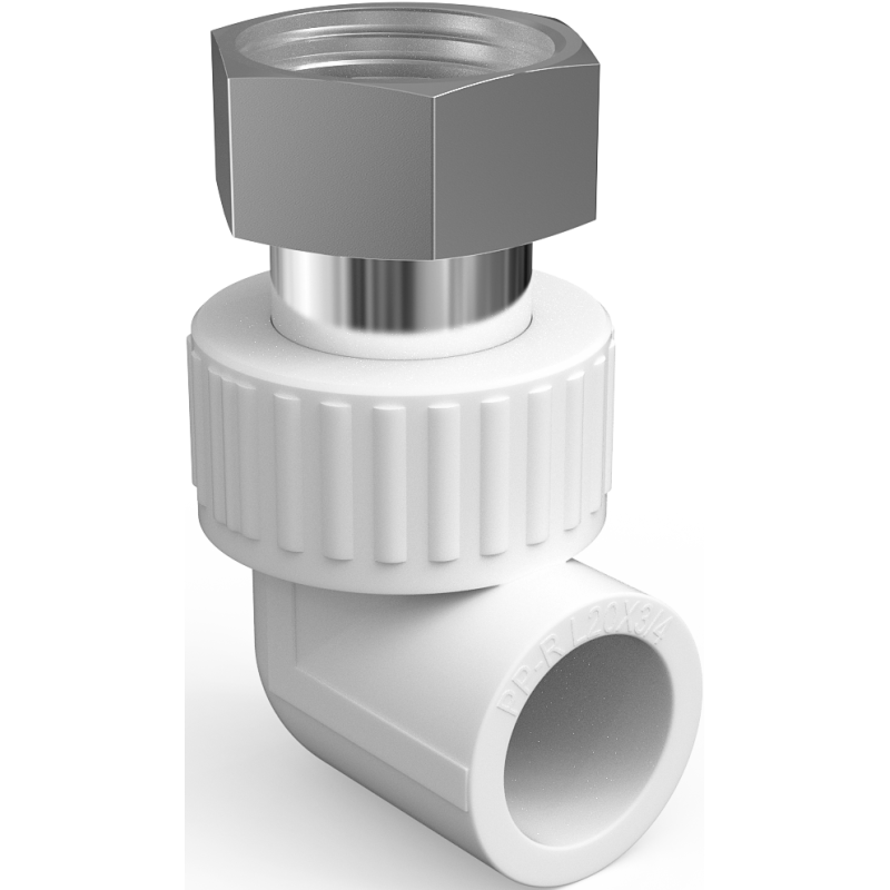 Mexen PPR coude avec demi-écrou soudé pour tuyaux PPR 32 x 1 GW - W97353-3210F-00