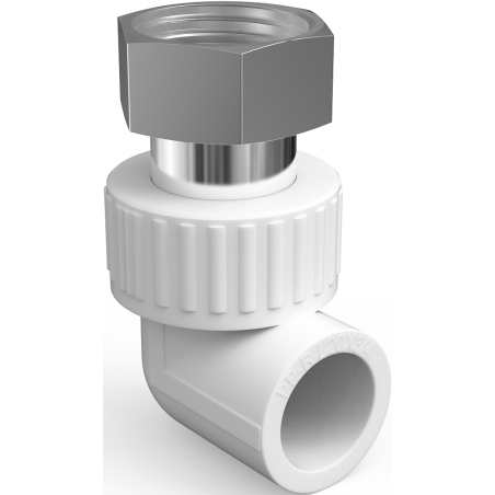 Mexen PPR coude avec demi-écrou soudé pour tuyaux PPR 32 x 1 GW - W97353-3210F-00