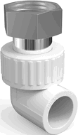Mexen PPR coude avec demi-écrou soudé pour tuyaux PPR 32 x 1 GW - W97353-3210F-00