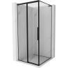Mexen Rox L cabine de douche coulissante gauche 110 x 110 cm, cadre noir, noir - 8C2L-110-110-70-70-L