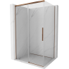Mexen Rox cabine de douche coulissante 145 x 85 cm, transparent, or rose - 8C2-145-085-60-00