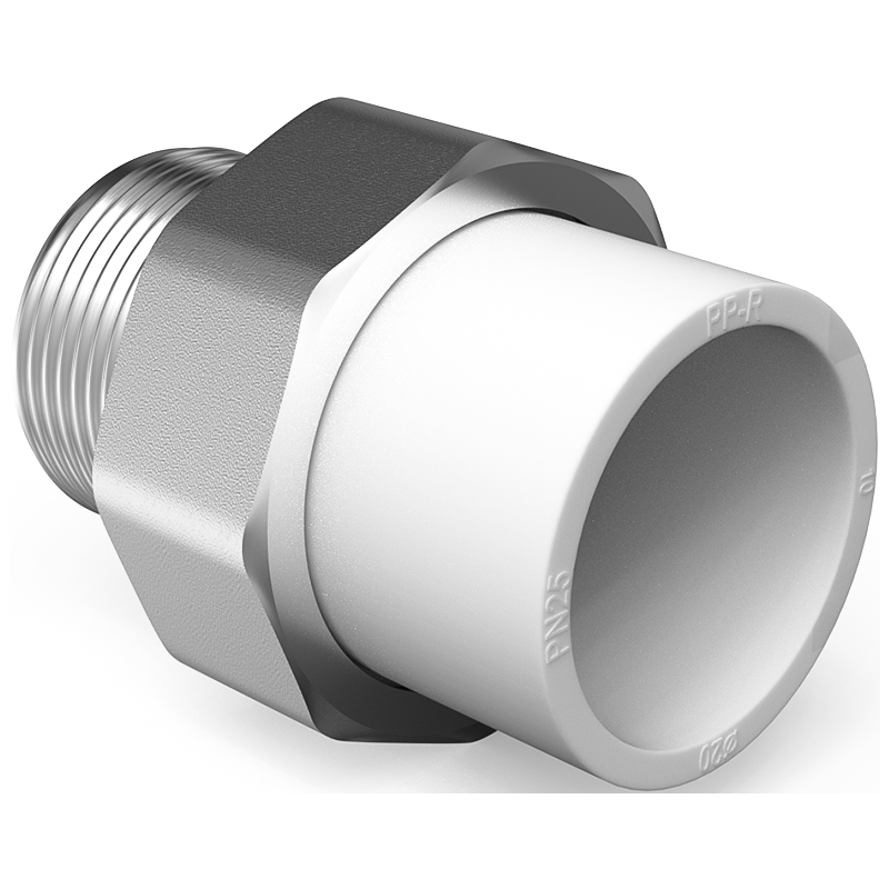 Mexen PPR Raccord fileté à souder pour tuyaux PPR 32 x 3/4 Mâle - W97356-3234M-00