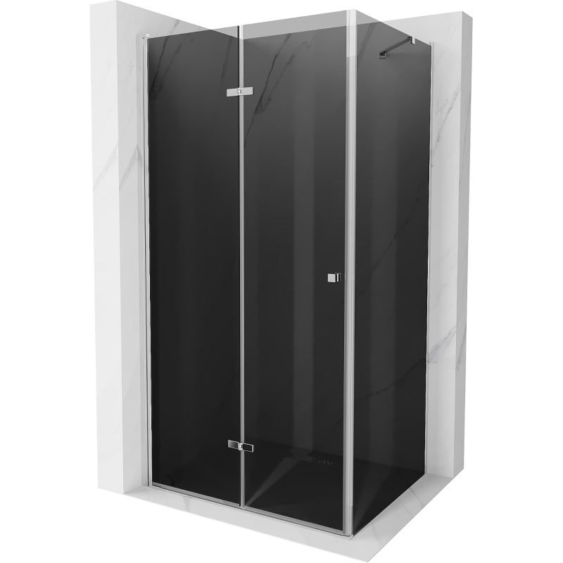 Mexen Lima cabine de douche pliante 70 x 120 cm, graphite, chrome - 856-070-120-01-40