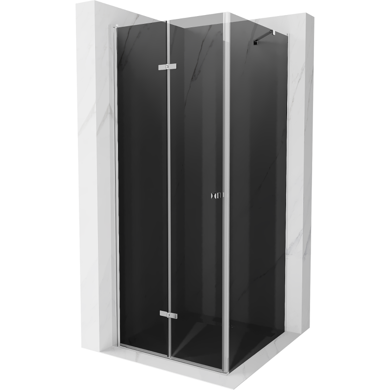 Mexen Lima cabine de douche pliante 80 x 80 cm, graphite, chrome - 856-080-080-01-40