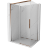 Mexen Rox cabine de douche coulissante 135 x 90 cm, transparent, or rose - 8C2-135-090-60-00