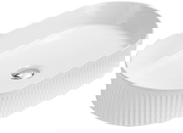 Mexen Grovo lavabo à poser rainuré 57 x 36 cm, blanc - 22305700