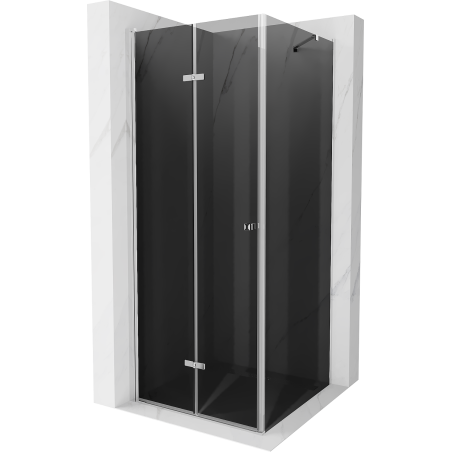 Mexen Lima cabine de douche pliable 90 x 90 cm, graphite, chrome - 856-090-090-01-40
