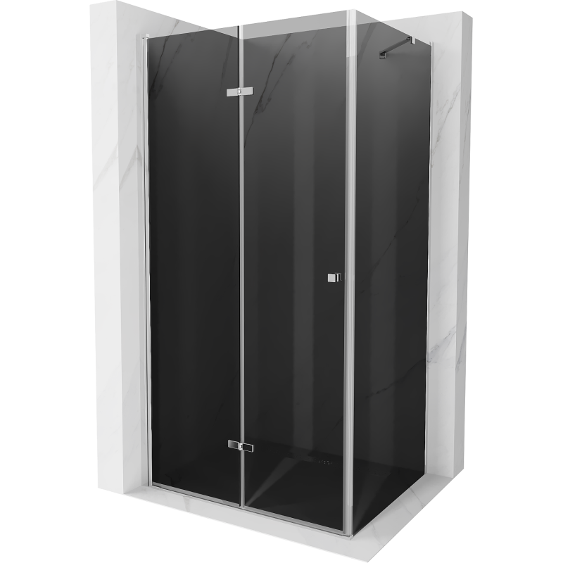 Mexen Lima cabine de douche pliable 90 x 100 cm, graphite, chrome - 856-090-100-01-40