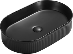 Mexen Grovo lavabo à poser rainuré 57 x 36 cm, noir mat - 22305785