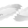 Mexen Grovo lavabo à poser cannelé 49 x 31 cm, blanc - 22304900