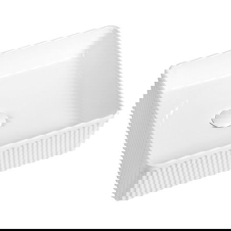 Mexen Grovo bassin de lavabo à poser rainuré 37 x 37 cm, blanc - 22303700