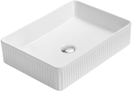 Mexen Grovo lavabo de comptoir cannelé 51 x 37 cm, blanc - 22305100