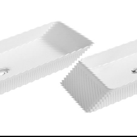 Mexen Grovo lavabo à poser rainuré 50 x 34 cm, blanc - 22305000