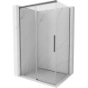 Mexen Rox cabine de douche coulissante 95 x 120 cm, transparent, gris métal brossé - 8C2-095-120-66-00