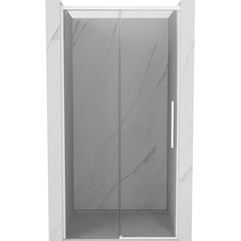 Mexen Rox portes de douche coulissantes 100 cm, transparentes, blanches - 8C2-100-000-20-00