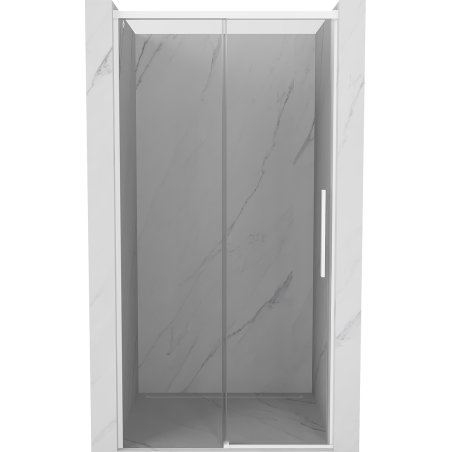 Mexen Rox portes de douche coulissantes 100 cm, transparentes, blanches - 8C2-100-000-20-00
